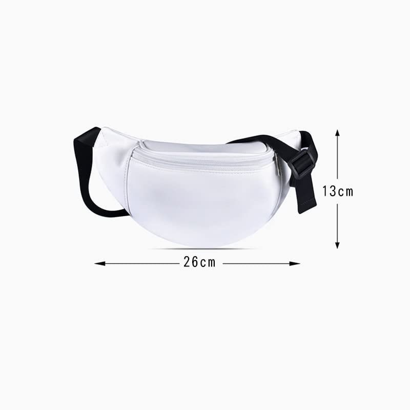 Fashion All-match White Outdoor Travel Shopping Casual Messenger Mobile Phone Fanny Pack2