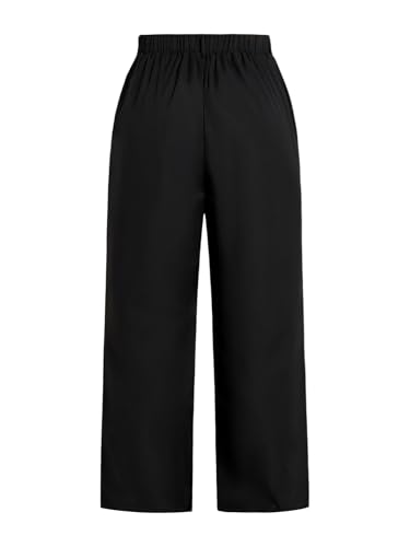 Women's Plus Size Pants High Waisted Straight Leg Work Office Trousers with Pockets2