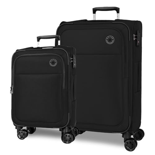 Movom Atlanta Juego De Maletas Negro 55 66 Cms Blanda Poliéster Cierre Tsa 93l 6,3 Kgs 4 Ruedas Dobles Equipaje Mano Movom Atlanta Juego De Maletas Negro 55 66 Cms Blanda Poliéster Cierre Tsa 93l 6,3 Kgs 4 Ruedas Dobles Equipaje Mano