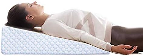 LEBEDO INDIA Gel Memory Foam Soft Support Bed Wedge Pillow (24x28x8 Inches)