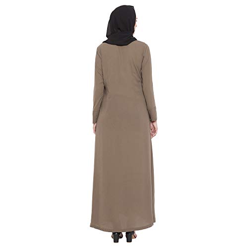 Image of Nabia Nida Matte Fabric Full Length Abaya Dress for Women