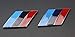 Price comparison product image Set of 2 /// Power 3D Chrome Front Rear Sides Badge Emblem 30x35mm Car Tuning Syling DIY Decoration M Power Performsance Tech Sport Colours, Blue