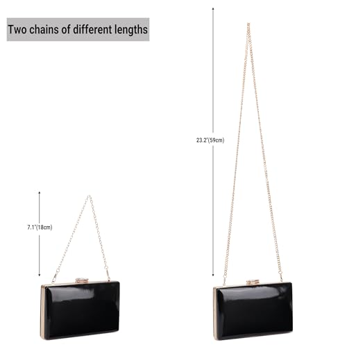 Image of Patent Leather Clutch Purses for Women Glossy Evening Bag