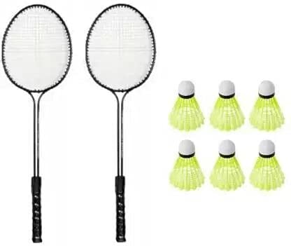Labh Traders Double Shaft RACQUIT with 6 Plastic SHUTTEL Cock Badminton Kit Badminton Kit (B0915Z7KMX) Amazon Price History, Amazon Price Tracker