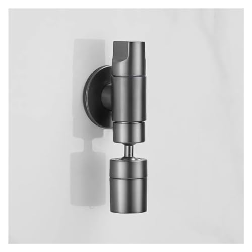 Robinet de lavabo pivotant carré en chrome avec bec orientable mural - 4