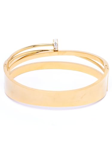 Image of Scintillare by Sukkhi Stainless Steel Multilayer Openable Kada Bracelet Jewellery for Women & Girls|Anti Tarnish Jewellery|Gifts for Wife Girlfriend Mother Sister