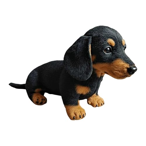 Realistischer Roboterwelpe, Roboterhund, Dackel, KI-betrieben, therapeutisches Plüschtier auf Anfrage, realistischer