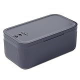 Small Lock Box for Medication Safe, Lockbox for Phone Jail, Medicine Lockable Storage Box with Code for First Aid Kits, Locked Food/Snackle Box Container for Home/Fridge/Office (Grey)