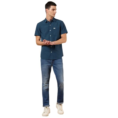 Image of Wrangler Men's Blue Regular Fit Shirt