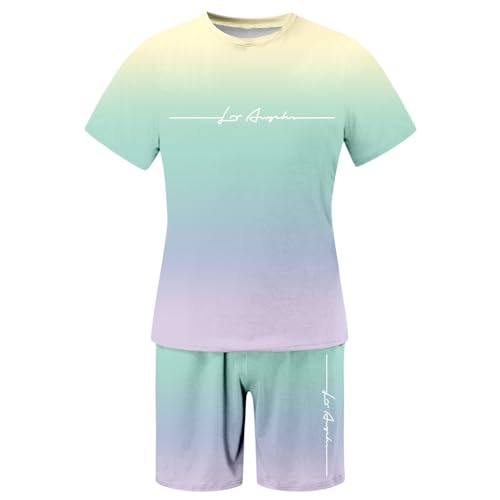 Ensemble t-shirt et short dégradé homme idéal pour vos vacances d'été