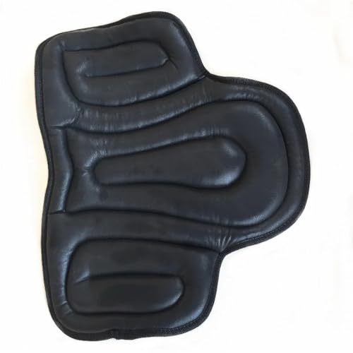 Mantilla for montar a caballo suave, equipo ecuestre integral de PU, sin dolor, estilo occidental para Adultos,Equitación, Entren(Black)