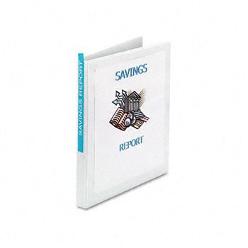 Image of Avery Economy Vinyl Round Ring View Binder BNDR,RNDR,8.5X11,.5 inchWHT (Pack of30)