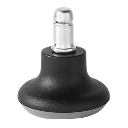 Glides - Ruedas giratorias de repuesto para silla a ruedas fijas fijas, taburete de perfil bajo con almohadillas separadas, color negro, 5 piezas plateadas (pintura electroforética) Htw93 (negro, 5,3