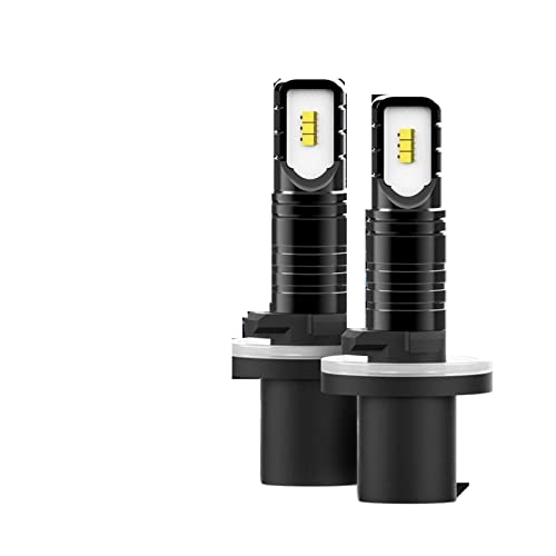 GVGMTAEAVZ 2Pcs 1200LM H27 LED 6000K White 880 881 LED Fog Lamp Bulb Car Daytime Running Light DRL For Kia For Hyundai For Ford For Chevrolet 12V 24V fog lamp(H27/881)