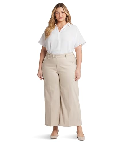 NYDJ Women's Plus Size High-Rise Mona Wide Leg In Feather