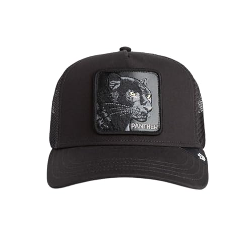Casquette trucker Goorin Bros Panther noire Void Black avec visière courbée et filet respirant