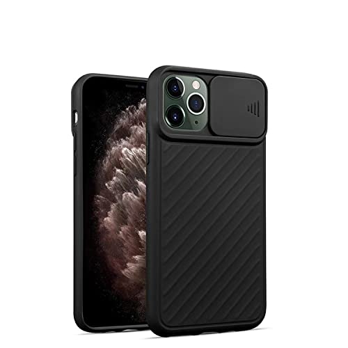 ELECTMAGIC Funda Compatible iPhone 13 Pro Protección de la cámara Carcasa Cubierta de cámara Deslizante Proteger Ultra-Delgado Híbrida PC Anti-Choque Anti-arañazos - Negro Cover
