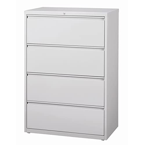Hirsh 36-In Wide Hl8000 Series Metal 4 Drawer Lateral File Cabinet Light Gray #TOP30