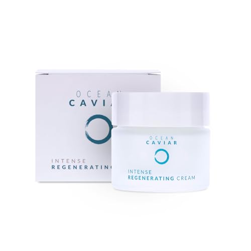 OCEAN CAVIAR - Crema Hidratante Facial Mujer y Hombre - Intensiva 60 ml - Con Extracto de Caviar, Ácido Hialurónico y Colágeno Marino - Hidratación Profunda - Antiarrugas y Luminosidad - Noche y Día