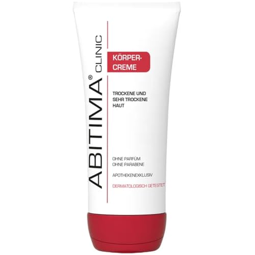 ABITIMA CLINIC Körpercreme 100 ml - bei trockener Haut, nachhaltig feuchtigkeitsregulierend und feuchtigkeitsspendend, zieht schnell ein ohne fettiges Hautgefühl, mit Lanolin & Glycerin
