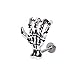 LALANG 1 pc Lip Stud Earring Skeleton Hand Ear Cuff Piercing Ring Bar Jewelry