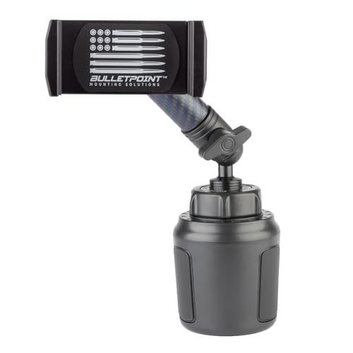 Bulletpoint cup holder phone mount with carbon fiber arm