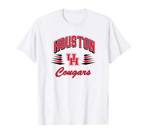 Houston Cougars Retro Diamond White Officially Licensed T-Shirt
