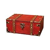Fabricada con madera y metal resistentes, esta caja de almacenamiento de madera cuenta con herrajes retro para auténtica apariencia vintage, lo que garantiza durabilidad y un atractivo atemporal caja organizadora funcional