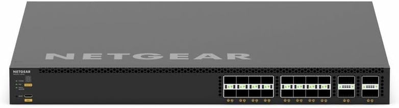 NETGEAR M4350 Series M4350-16V4C 20 Port Switch VSM4320C-100NES | 16x25G SFP28 + 4x40G/100G QSFP28 | L3 Stackable | Front to Back Airflow | Cloud Cares SupportPlus Included