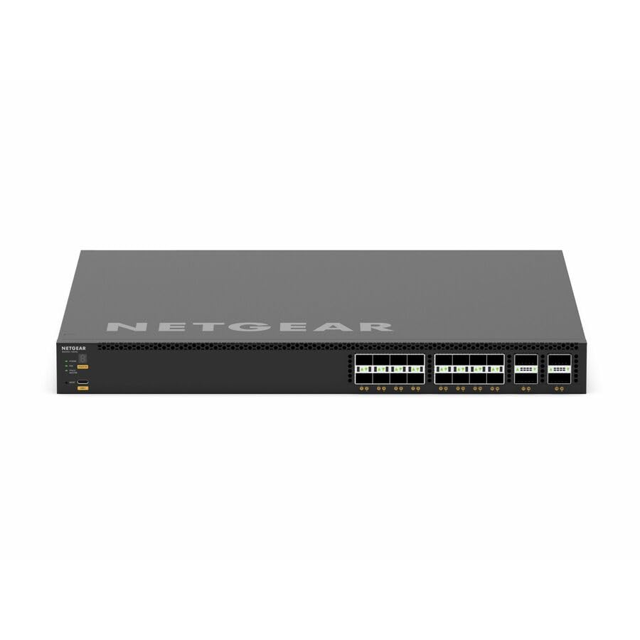 Image of NETGEAR M4350 Series M4350-16V4C 20 Port Switch VSM4320C-100NES | 16x25G SFP28 + 4x40G /100G QSFP28 | L3 Stackable | Front to Back Airflow | Cloud Care's 3 Year Warranty SupportPlus Included