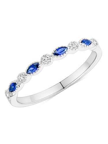 Wyyxl Marquise Wedding Band Sapphire Eternity Ring