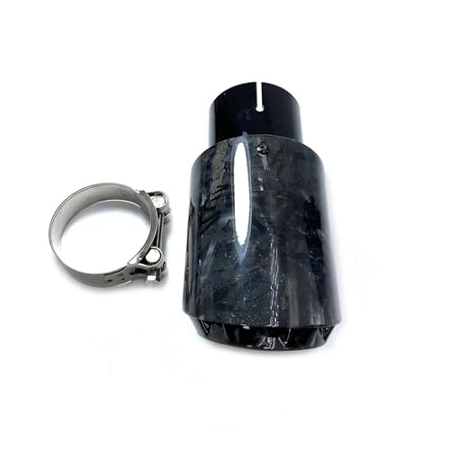 Tubo de escape coche en carbono forjado y acero negro de alta gama ID70