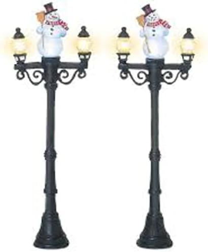 Department 56 Accessories for Villages Miniature Snowman Street Light Display Piece (Set of 2) image 2