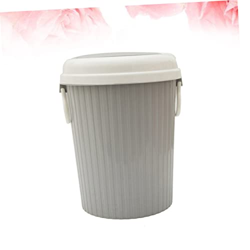 Caneca de basura rectangular plástica gris 10L miniatura 3