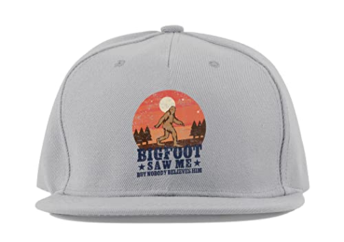 Casquette alien Big Foot gris en coton et visière plate unisexe
