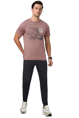 Image of Van Heusen Men's Athleisure Graphic T-Shirt - Comfortable Crew Neck| Soft Breathable Cotton Blend | Casual Wear Style | Summer Favorite | Style 60054