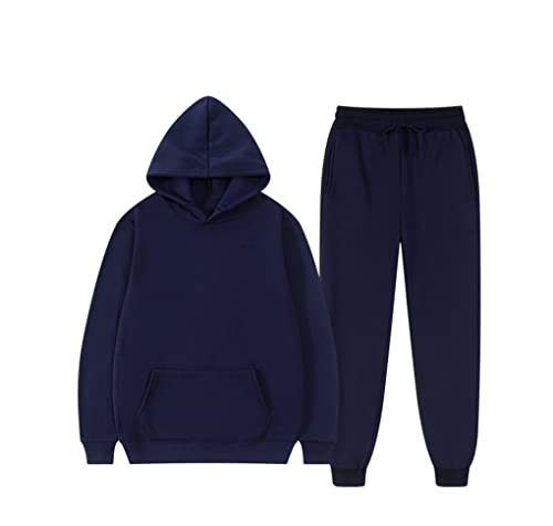 Survêtement 2 pièces femme ensemble sweat à capuche et pantalon à cordon de serrage homme XXXL