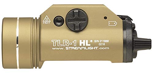 Image of Streamlight 69266 TLR-1 HL 1000-Lumen 20000-Candela Rail-Mounted Tactical Weapon Light with Specific Compatibility Rail Locating Keys, Flat Dark Earth