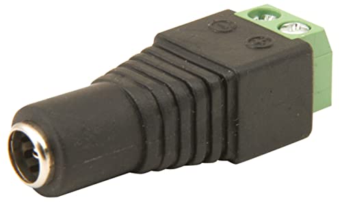 Auline 10 x Female 12v DC Power Socket Plug Connector 2.1mm x 5.5mm Screw On Terminal Block for CCTV Security Camera LED Lighting