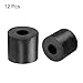 uxcell 12pcs Rubber Spacers 25mm OD, 10mm ID, 22mm Height Round Anti Vibration Spacer Rubber Bushing Grommets Thick Rubber Washers for Home Car Accessories