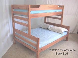 Medium Height TwinFull Bunk Bed-B23 Stain