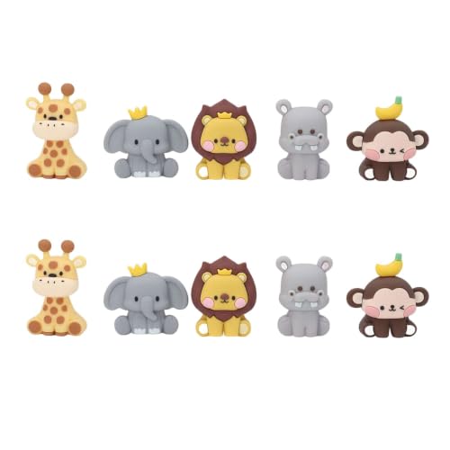 Decoración para tartas salvajes de la selva en un set de 10 piezas de animales para cumpleaños