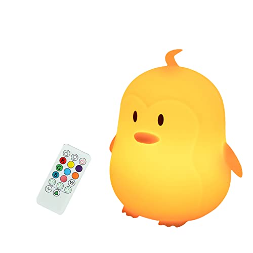 Sxiocta Niedliches LED-Lampen-Nachtlicht mit 3 Beleuchtungsmodi, niedliche Pinguin-Kinderzimmerlampe, niedliches Schlafzimmerlicht für Kinder, Klassenkameraden, Familien Cover