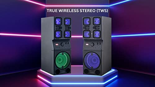 TECHXEWOO Party Blaster 500 Powerfull 200 WATTS Home Theatre Single Tower Party Speaker System with Dynamic Disco Lights, Bluetooth,USB, Digital FM, INBUILT Karaoke,MIC Port� 4 31DF4aanbQL