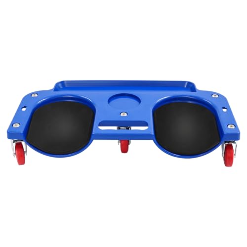 NoneDanGee Rodillera con ruedas para suelo, rodilleras con 5 ruedas, rodilleras con bandeja para herramientas, plástico PP, marco resistente a los impactos, tabla de rodillos para taller, rodilleras