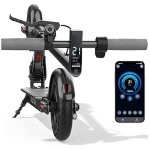 Electric Scooters - Electric Scooter Adults, 1200W/1000W/500W Motor, 10''/8.5'' Tires, 28/25/23/21Miles, APP Control E Scooter for Teens Black-Red