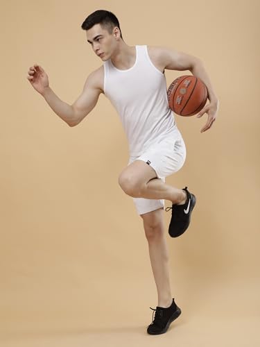 Image of POCKMAN Men's Regular Fit Black Cotton Terry Shorts- Perfect for Sports and Casual Wear.
