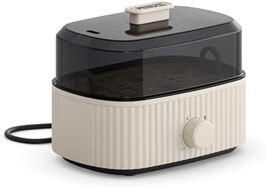 Princess Eierkocher, 6 Eier Kapazität, 300W, Messbecher für Weich/Mittel/Hart, Abschaltautomatik, BPA-frei, Dampfdeckel, Abnehmbarer Einsatz, Einfache Reinigung, 262047