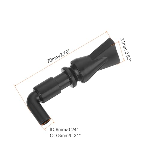 QUARKZMAN Aquarium Buse 360°Libre Rotation Plastique 8mm/0,31" OD Noir – vue 2