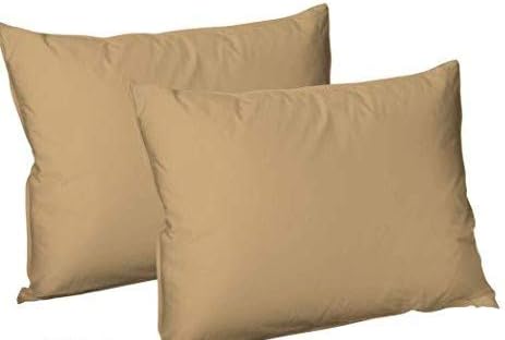 ARLINENS Plain dyed polycotton Housewife pair of pillowcases, Available in 20 (White)